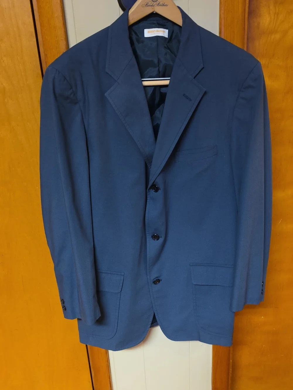 Vintage Brooks Brothers Blue Men's Suit with Notch Lapel